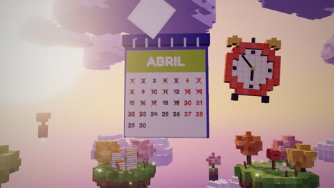 Calendario gigante pasando meses